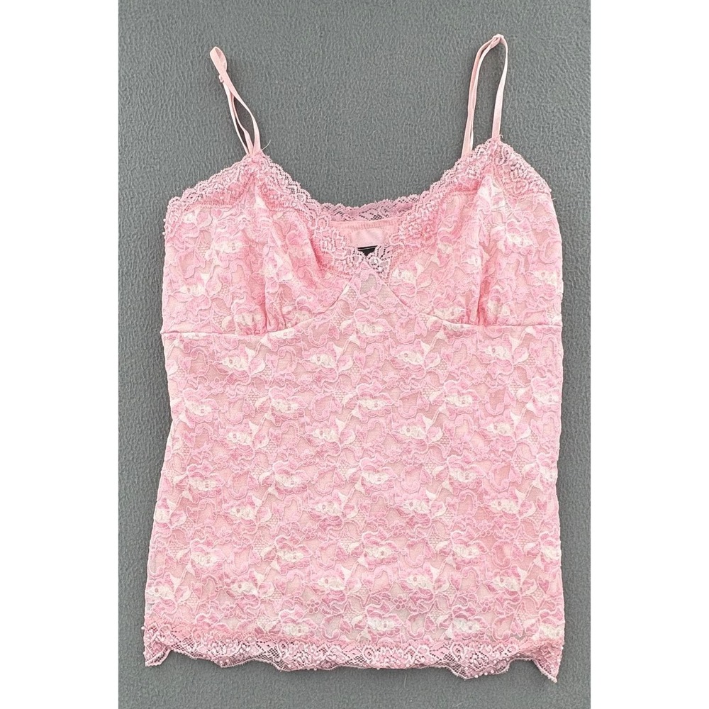 j.t.b. Y2K Lace Cami XL Pastel Pink Floral Fairy Romantic Balletcore Coquette - Picture 2 of 13